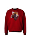 Majestic Bighorn Ram Adult Dark Sweatshirt-Sweatshirts-TooLoud-Deep-Red-Small-Davson Sales