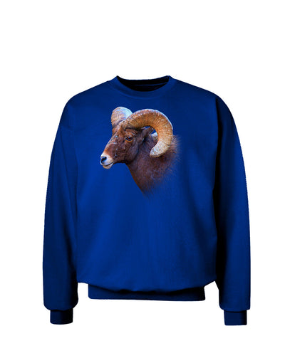 Majestic Bighorn Ram Adult Dark Sweatshirt-Sweatshirts-TooLoud-Deep-Royal-Blue-Small-Davson Sales