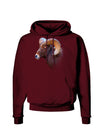 Majestic Bighorn Ram Dark Hoodie Sweatshirt-Hoodie-TooLoud-Maroon-Small-Davson Sales