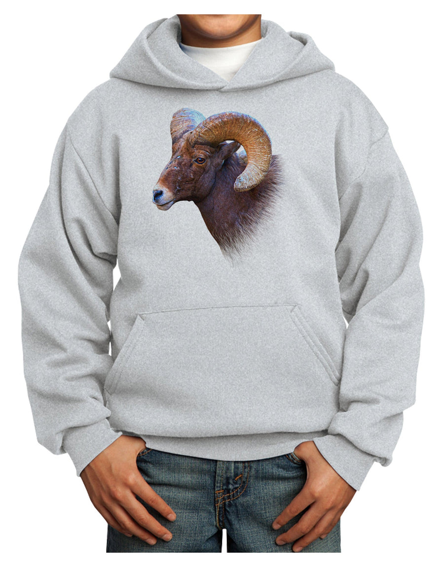 Majestic Bighorn Ram Youth Hoodie Pullover Sweatshirt-Youth Hoodie-TooLoud-White-XS-Davson Sales