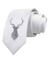 Majestic Stag Distressed Printed White Necktie