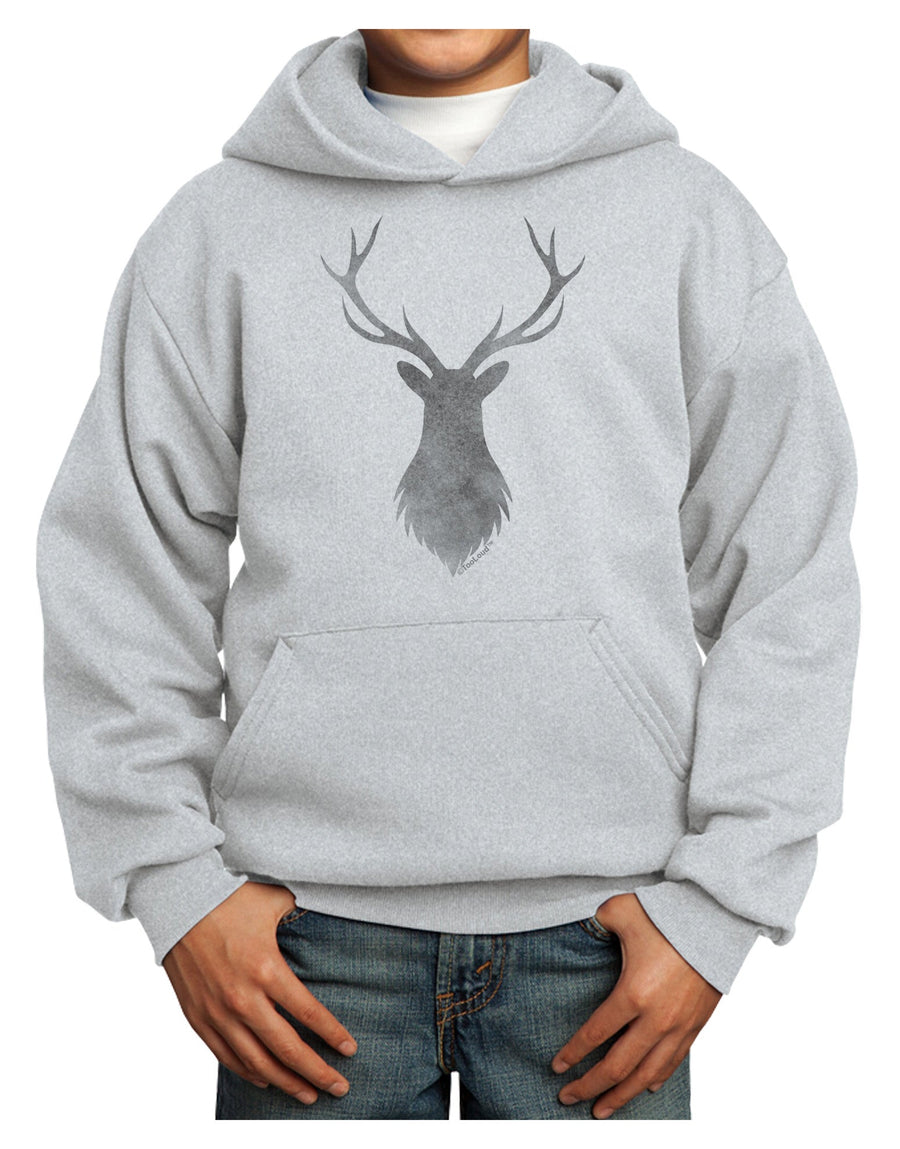 Majestic Stag Distressed Youth Hoodie Pullover Sweatshirt-Youth Hoodie-TooLoud-White-XS-Davson Sales