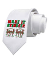 Make It Reindeer Printed White Necktie