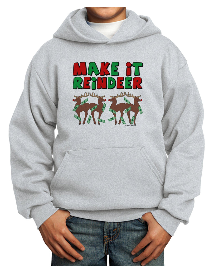 Make It Reindeer Youth Hoodie Pullover Sweatshirt-Youth Hoodie-TooLoud-White-XS-Davson Sales