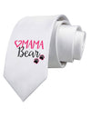 Mama Bear Paws Printed White Necktie