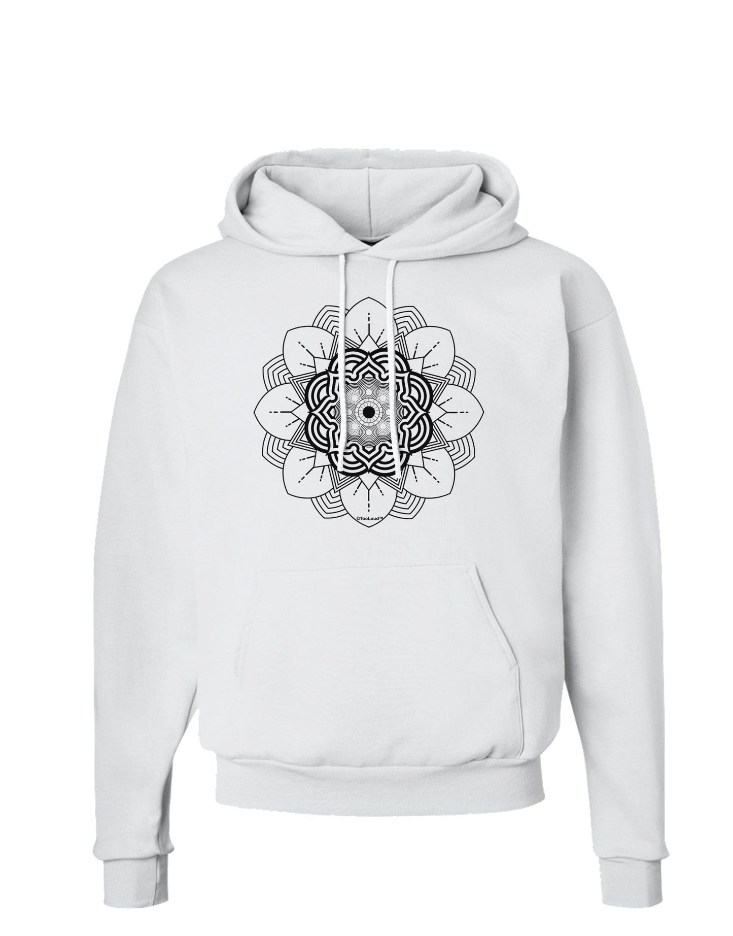 Mandala Coloring Book Style Hoodie Sweatshirt-Hoodie-TooLoud-White-Small-Davson Sales