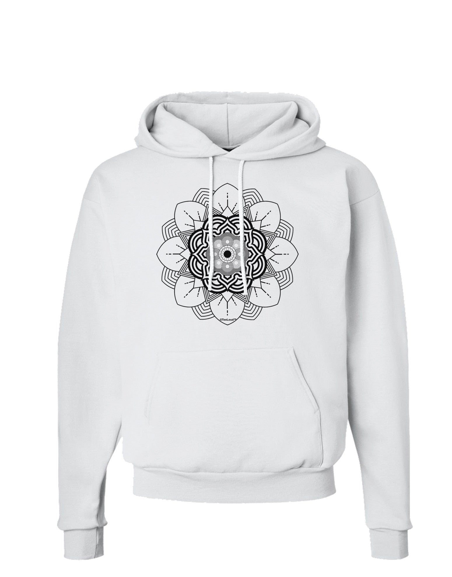 Mandala Coloring Book Style Hoodie Sweatshirt-Hoodie-TooLoud-White-Small-Davson Sales