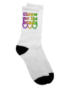 Mardi Gras Adult Crew Socks: A Festive Addition to Your Wardrobe - TooLoud-Socks-TooLoud-White-Ladies-4-6-Davson Sales