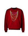 Mardi Gras Beads Necklaces Adult Dark Sweatshirt-Sweatshirts-TooLoud-Deep-Red-Small-Davson Sales