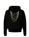 Mardi Gras Beads Necklaces Dark Hoodie Sweatshirt-Hoodie-TooLoud-Black-Small-Davson Sales