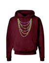 Mardi Gras Beads Necklaces Dark Hoodie Sweatshirt-Hoodie-TooLoud-Maroon-Small-Davson Sales