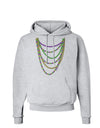 Mardi Gras Beads Necklaces Hoodie Sweatshirt-Hoodie-TooLoud-AshGray-Small-Davson Sales