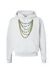 Mardi Gras Beads Necklaces Hoodie Sweatshirt-Hoodie-TooLoud-White-Small-Davson Sales