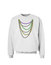 Mardi Gras Beads Necklaces Sweatshirt-Sweatshirts-TooLoud-White-Small-Davson Sales