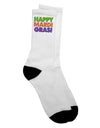 Mardi Gras Celebration Adult Crew Socks - by TooLoud-Socks-TooLoud-White-Ladies-4-6-Davson Sales