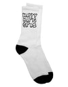 Mardi Gras Celebration Black and White Adult Crew Socks - TooLoud-Socks-TooLoud-White-Ladies-4-6-Davson Sales