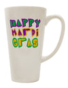 Mardi Gras Celebration Conical Latte Coffee Mug - Expertly Crafted Drinkware-Conical Latte Mug-TooLoud-White-Davson Sales