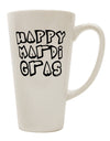 Mardi Gras-inspired Monochrome 16 Ounce Conical Latte Coffee Mug - Expertly Crafted Drinkware-Conical Latte Mug-TooLoud-White-Davson Sales
