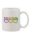 Mardi Gras Printed 11 oz Coffee Mug - A Must-Have for Bead Enthusiasts!-11 OZ Coffee Mug-TooLoud-White-Davson Sales