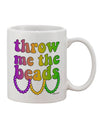 Mardi Gras Printed 11 oz Coffee Mug - A Must-Have for Beverage Enthusiasts by TooLoud-11 OZ Coffee Mug-TooLoud-White-Davson Sales