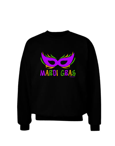 Mardi Gras - Purple Gold Green Mask Adult Dark Sweatshirt by TooLoud-Sweatshirts-TooLoud-Black-Small-Davson Sales