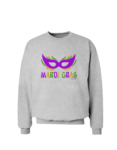 Mardi Gras - Purple Gold Green Mask Sweatshirt by TooLoud-Sweatshirts-TooLoud-AshGray-Small-Davson Sales