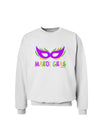 Mardi Gras - Purple Gold Green Mask Sweatshirt by TooLoud-Sweatshirts-TooLoud-White-Small-Davson Sales