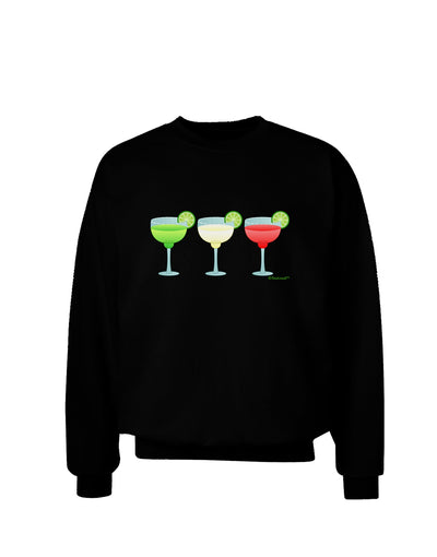 Margaritas - Mexican Flag Colors - Cinco de Mayo Adult Dark Sweatshirt by TooLoud-Sweatshirts-TooLoud-Black-Small-Davson Sales