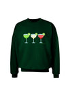 Margaritas - Mexican Flag Colors - Cinco de Mayo Adult Dark Sweatshirt by TooLoud-Sweatshirts-TooLoud-Deep-Forest-Green-Small-Davson Sales