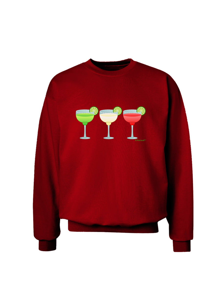 Margaritas - Mexican Flag Colors - Cinco de Mayo Adult Dark Sweatshirt by TooLoud-Sweatshirts-TooLoud-Black-Small-Davson Sales