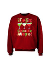 Margaritas - Mexican Flag Colors - Feliz Cinco de Mayo Adult Dark Sweatshirt by TooLoud-Sweatshirts-TooLoud-Deep-Red-Small-Davson Sales