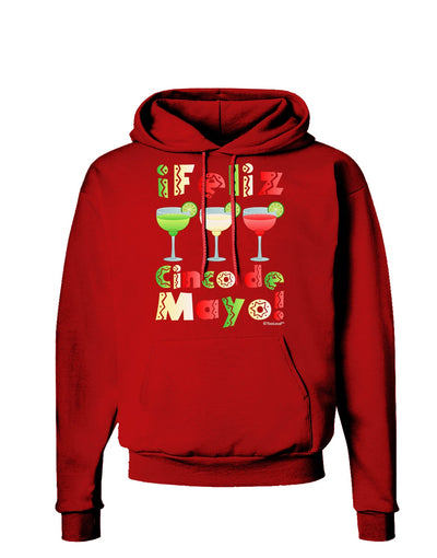 Margaritas - Mexican Flag Colors - Feliz Cinco de Mayo Dark Hoodie Sweatshirt by TooLoud-Hoodie-TooLoud-Red-Small-Davson Sales