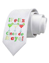 Margaritas - Mexican Flag Colors - Feliz Cinco de Mayo Printed White Necktie by TooLoud