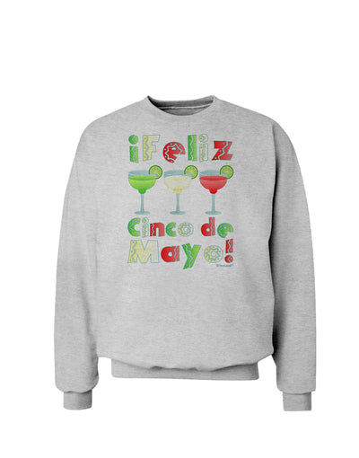 Margaritas - Mexican Flag Colors - Feliz Cinco de Mayo Sweatshirt by TooLoud-Sweatshirts-TooLoud-AshGray-Small-Davson Sales