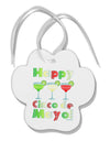 Margaritas - Mexican Flag Colors - Happy Cinco de Mayo Paw Print Shaped Ornament by TooLoud-Ornament-TooLoud-White-Davson Sales