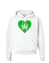 Marijuana Leaf Heart Green Hoodie Sweatshirt-Hoodie-TooLoud-White-Small-Davson Sales