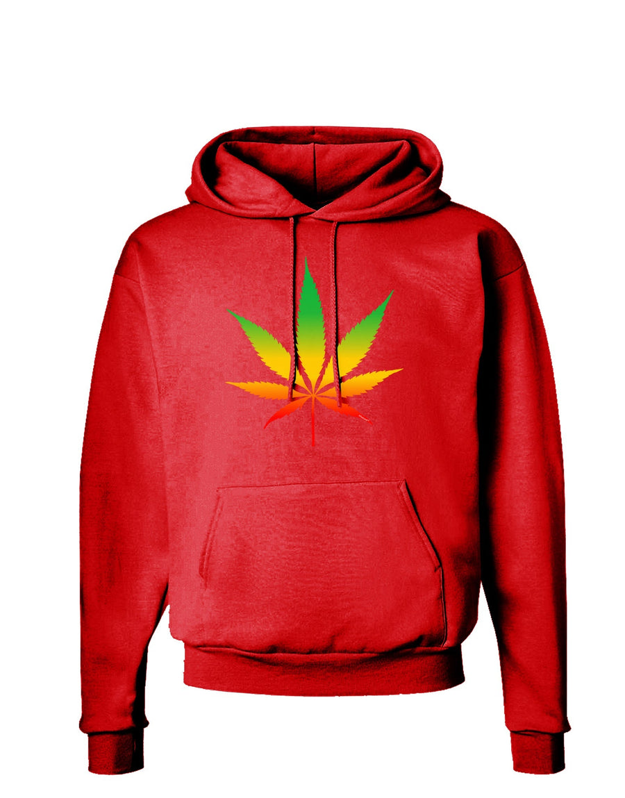 Marijuana Leaf Rastafarian Colors Dark Hoodie Sweatshirt-Hoodie-TooLoud-Black-Small-Davson Sales