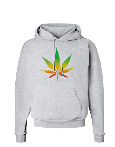 Marijuana Leaf Rastafarian Colors Hoodie Sweatshirt-Hoodie-TooLoud-AshGray-Small-Davson Sales