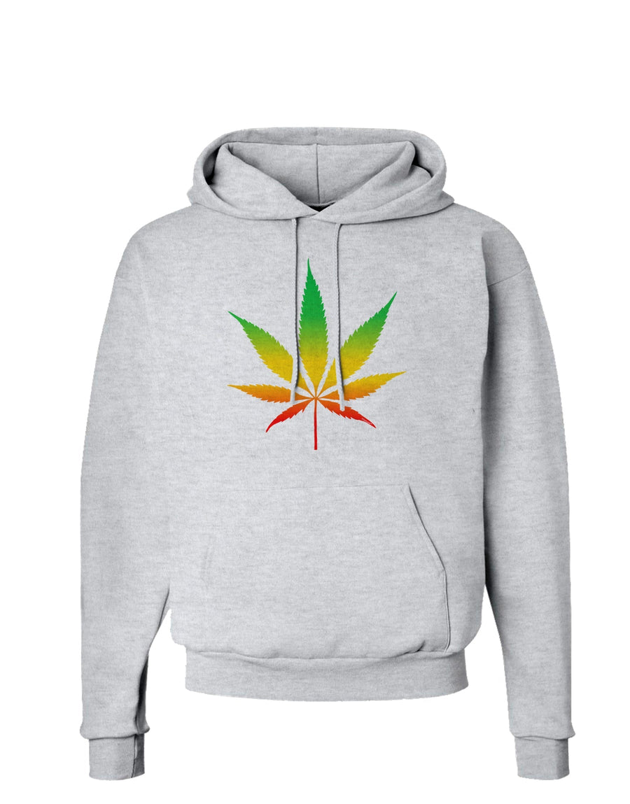 Marijuana Leaf Rastafarian Colors Hoodie Sweatshirt-Hoodie-TooLoud-White-Small-Davson Sales