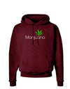 Marijuana Text and Leaf Dark Hoodie Sweatshirt-Hoodie-TooLoud-Maroon-Small-Davson Sales