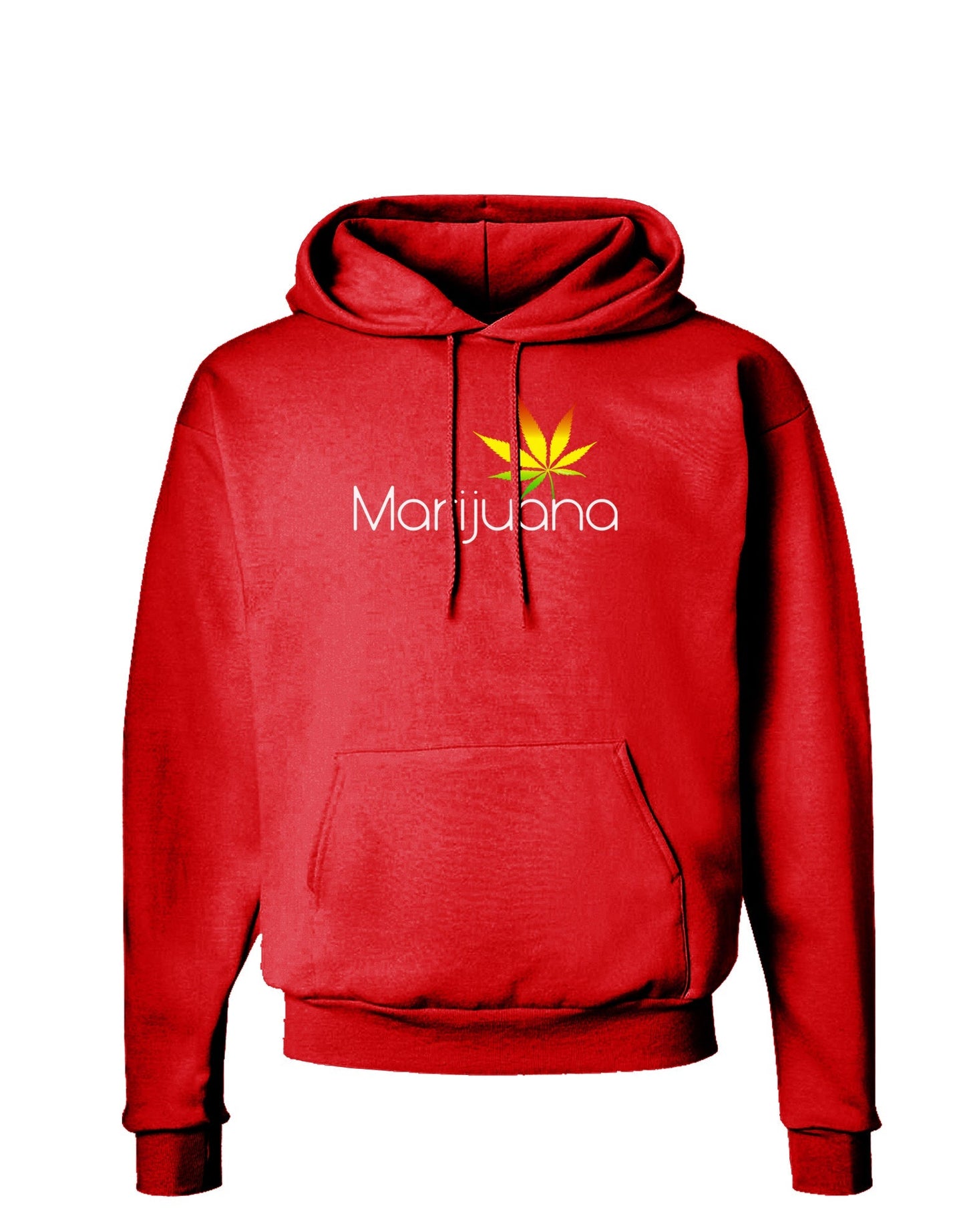 Marijuana Text and Leaf - Rastafarian Dark Hoodie Sweatshirt-Hoodie-TooLoud-Red-Small-Davson Sales