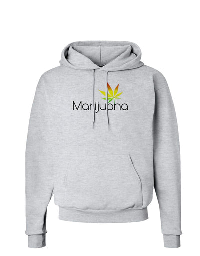 Marijuana Text and Leaf - Rastafarian Hoodie Sweatshirt-Hoodie-TooLoud-AshGray-Small-Davson Sales