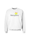 Marijuana Text and Leaf - Rastafarian Sweatshirt-Sweatshirts-TooLoud-White-Small-Davson Sales