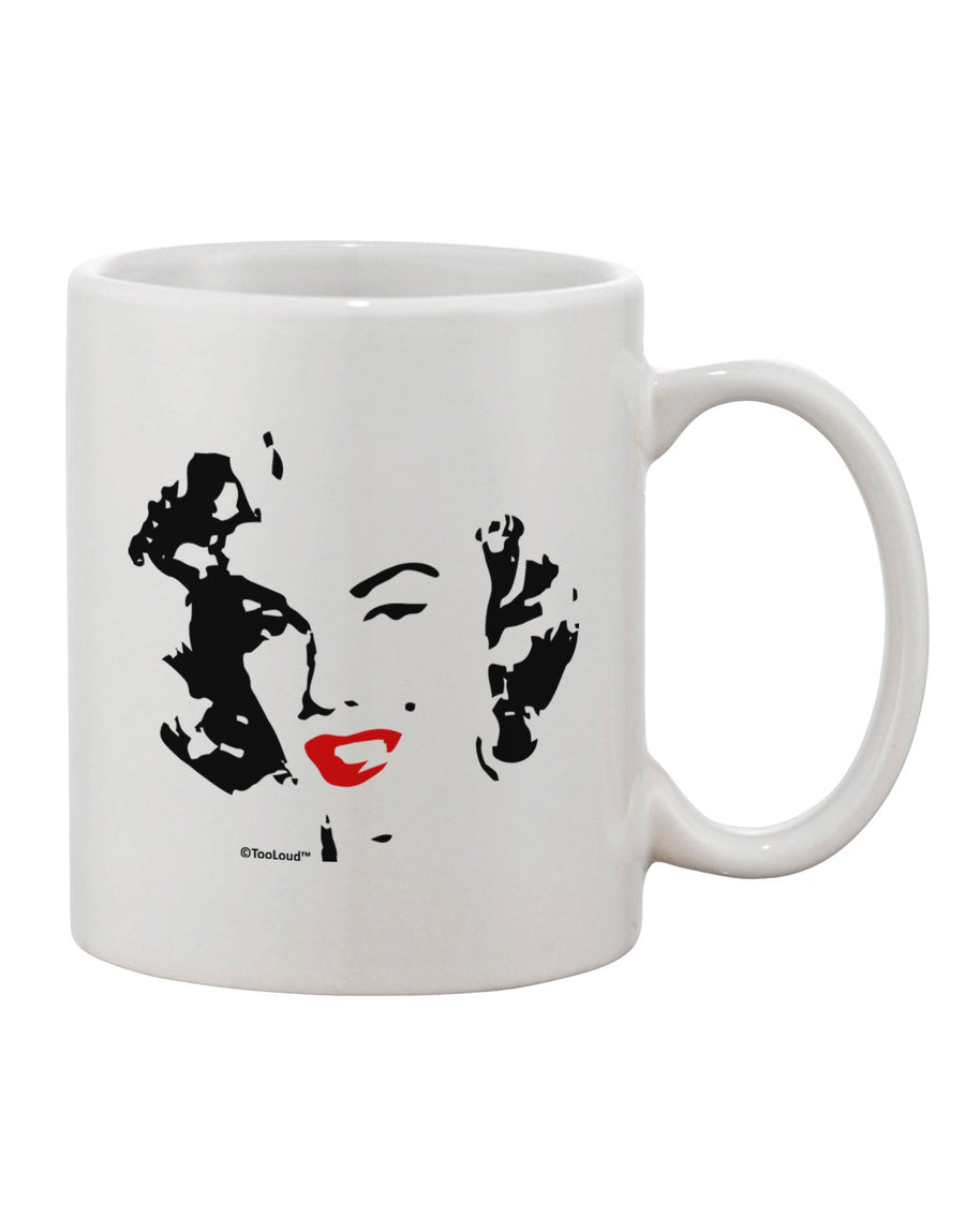 Marilyn Cutout Design Red Lips Printed 11 oz Coffee Mug - Expertly Crafted Drinkware by TooLoud-11 OZ Coffee Mug-TooLoud-White-Davson Sales