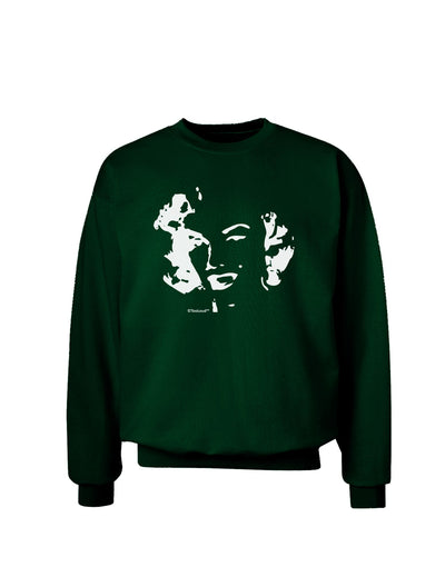 Marilyn Monroe Cutout Design Adult Dark Sweatshirt by TooLoud-Sweatshirts-TooLoud-Deep-Forest-Green-Small-Davson Sales