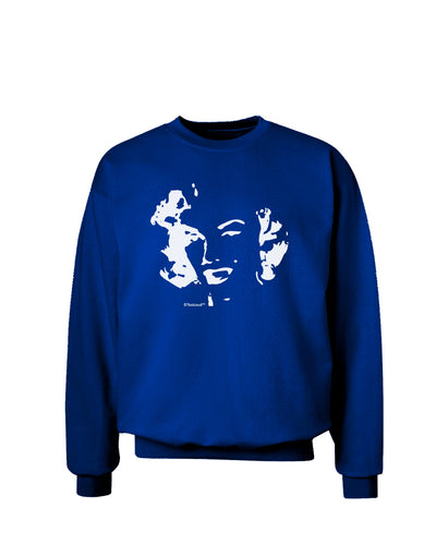 Marilyn Monroe Cutout Design Adult Dark Sweatshirt by TooLoud-Sweatshirts-TooLoud-Deep-Royal-Blue-Small-Davson Sales