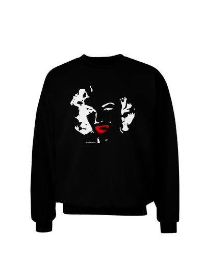 Marilyn Monroe Cutout Design Red Lips Adult Dark Sweatshirt by TooLoud-Sweatshirts-TooLoud-Black-Small-Davson Sales