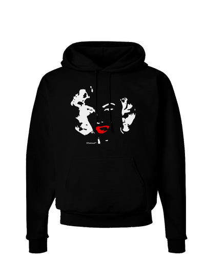 Marilyn Monroe Cutout Design Red Lips Dark Hoodie Sweatshirt by TooLoud-Hoodie-TooLoud-Black-Small-Davson Sales