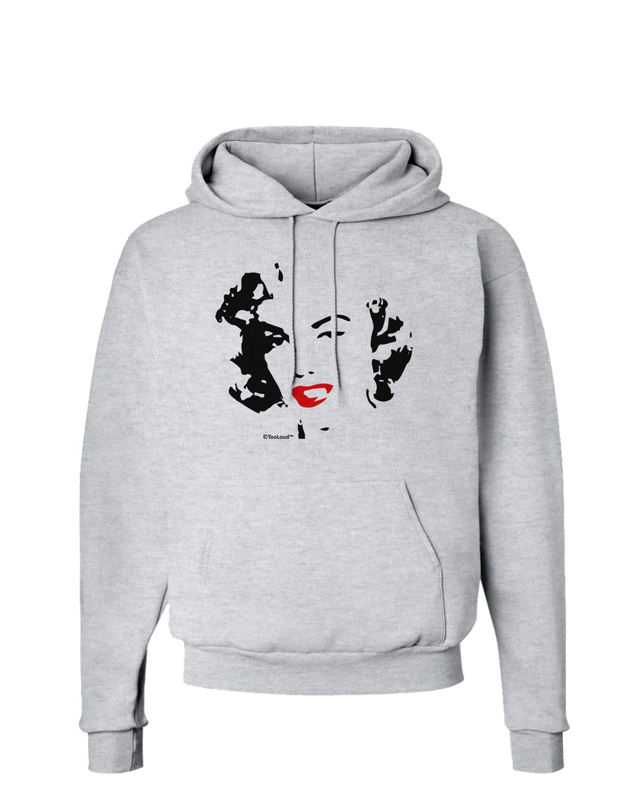 Marilyn Monroe Cutout Design Red Lips Hoodie Sweatshirt by TooLoud-Hoodie-TooLoud-White-Small-Davson Sales