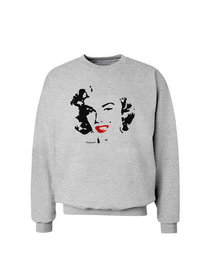 Marilyn Monroe Cutout Design Red Lips Sweatshirt by TooLoud-Sweatshirts-TooLoud-AshGray-Small-Davson Sales